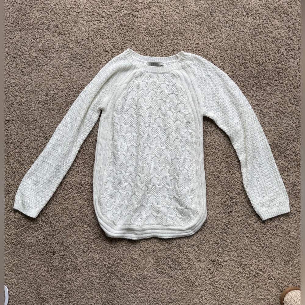 Cozy White Knit Sweater